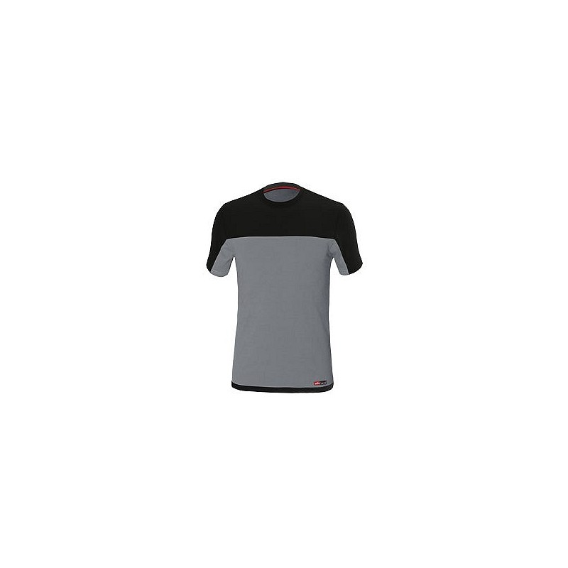 Compra Camiseta stretch bicolor gris-negro talla l ISSA 8772-080-L al mejor precio