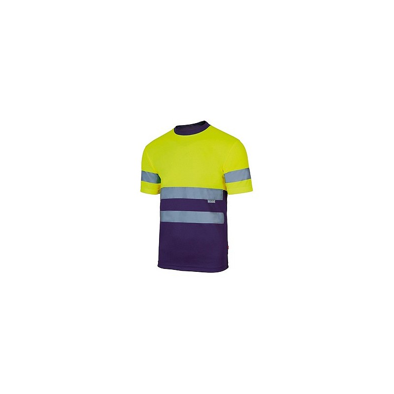 Compra CAMISETA TECNICA ALTA VISIBILIDAD MARINO / AMARILLO FLUOR TALLA L VELILLA 305506_01/20_L al mejor precio