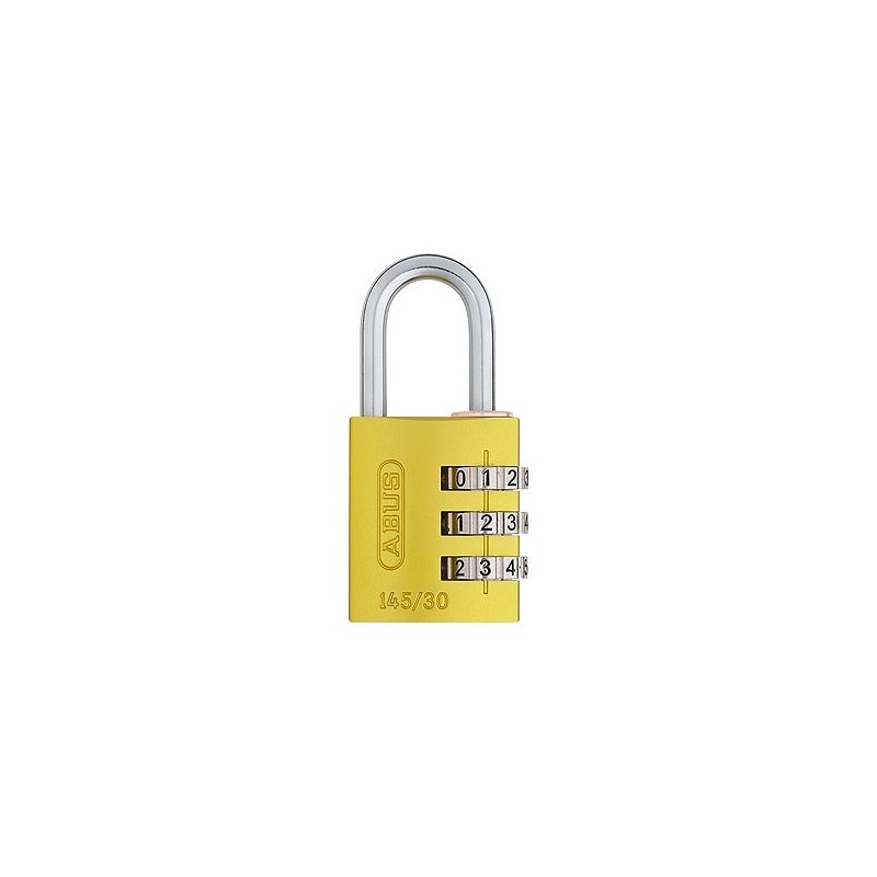 Compra Candado aluminio combinacion 145 blister 30 mm amarillo ABUS 145/30 AMARILLO B al mejor precio