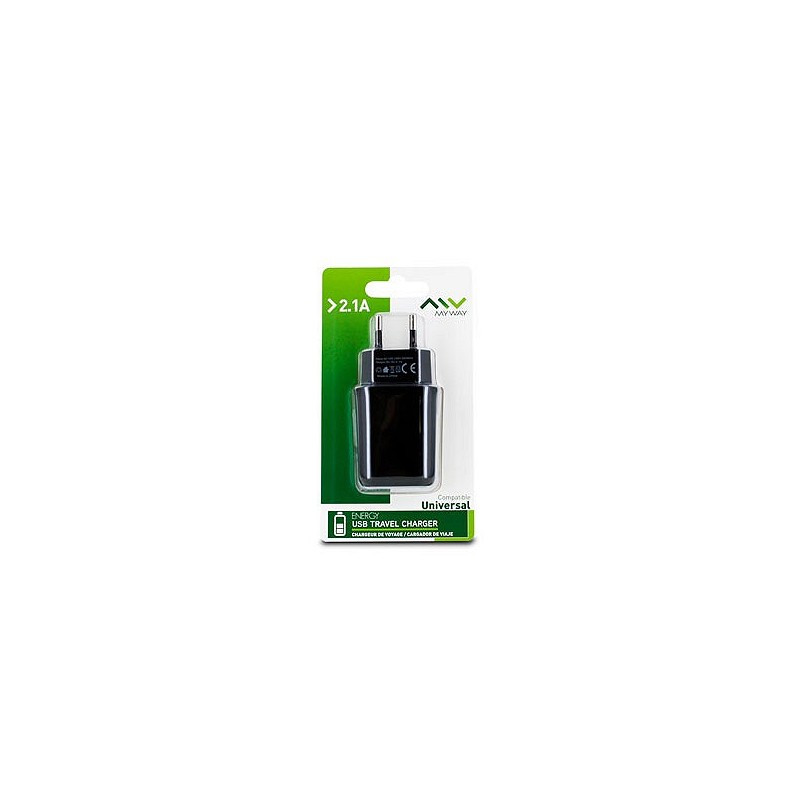 Compra Cargador pared usb 2,1a negro MYWAY MWACC0003 al mejor precio