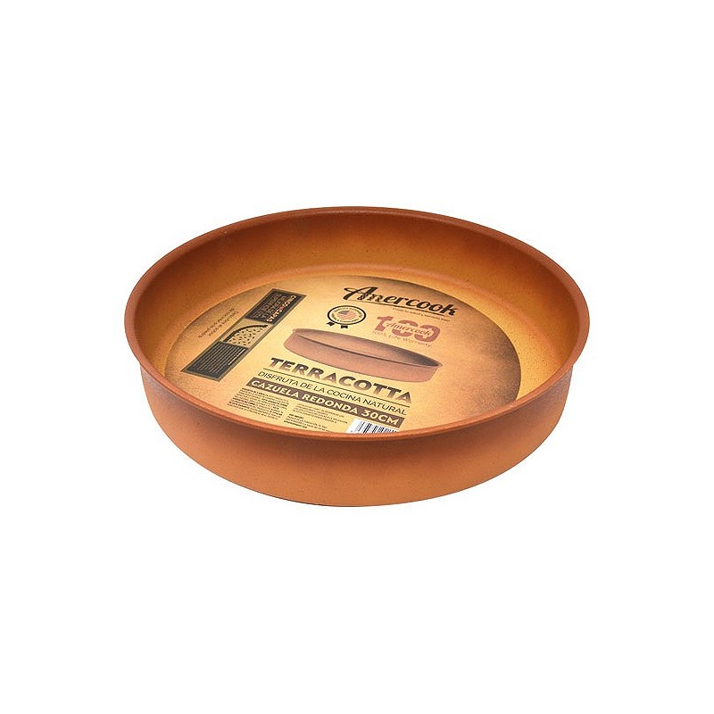 Compra Cazuela baja sin tapa aluminio forjado terracota 32 cm - induccion TER0732 al mejor precio