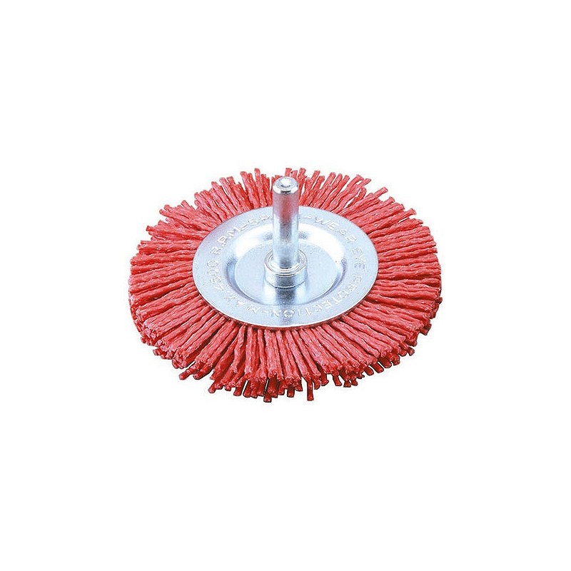 Compra Cepillo disco nilon abraslon rojo espiga 6 mm ø100 grano 80 JAZ CNA 9410 al mejor precio