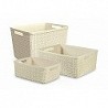 Compra Cesta rectangular jute 12l blanco roto 36x28x14,5 cm CURVER 245371 al mejor precio