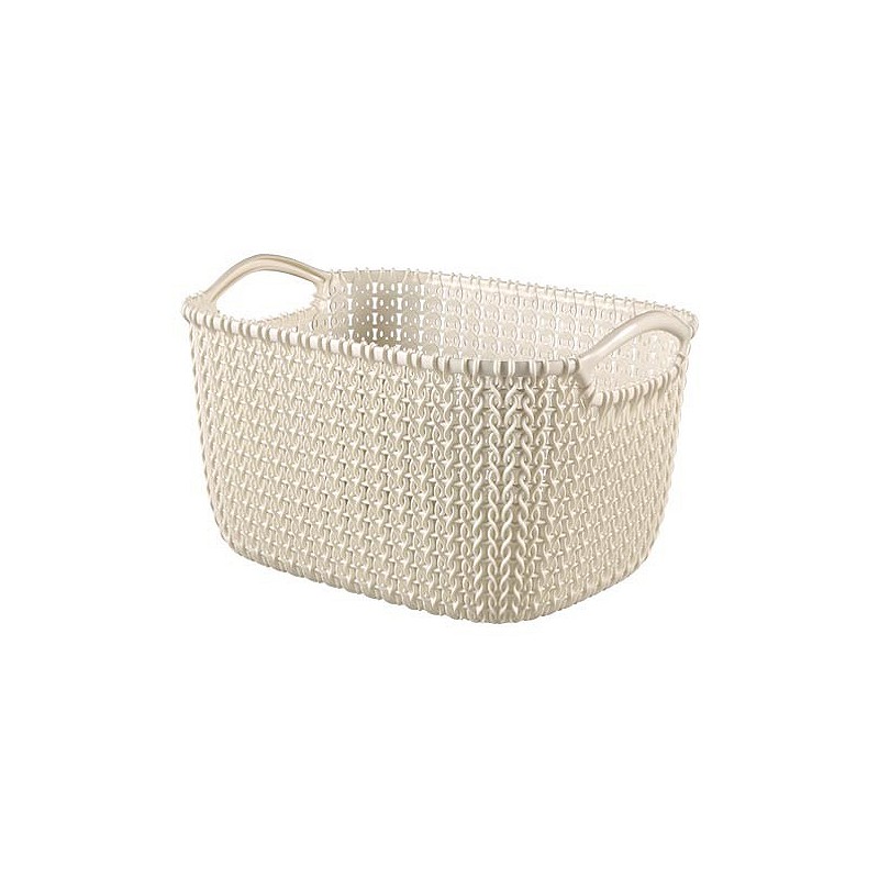 Compra Cesta rectangular knit s blanco oasis 8 l 230012 al mejor precio