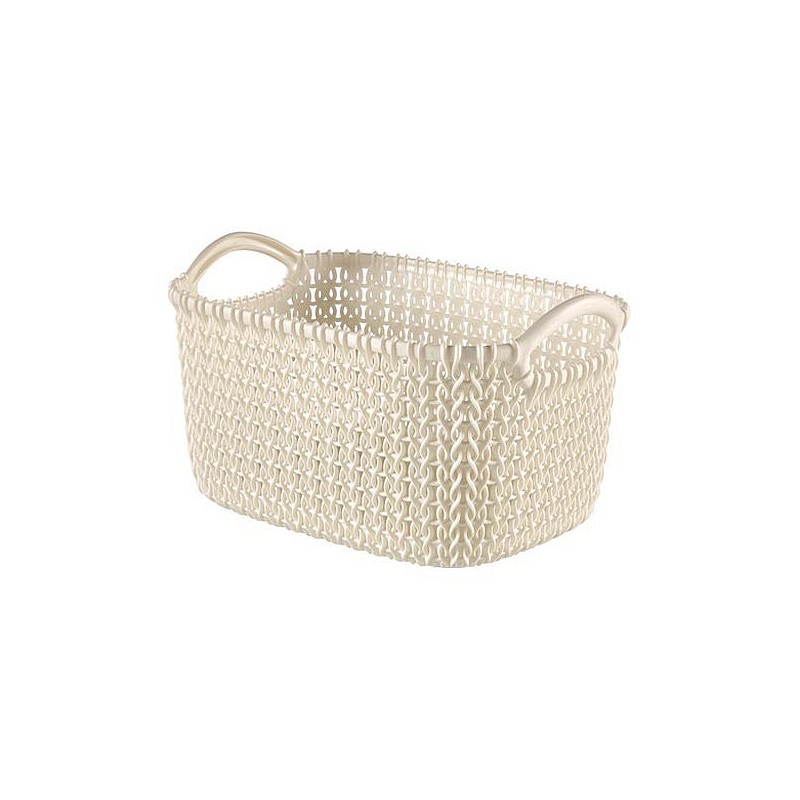 Compra Cesta rectangular knit xs blanco oasis 3 l 230009 al mejor precio