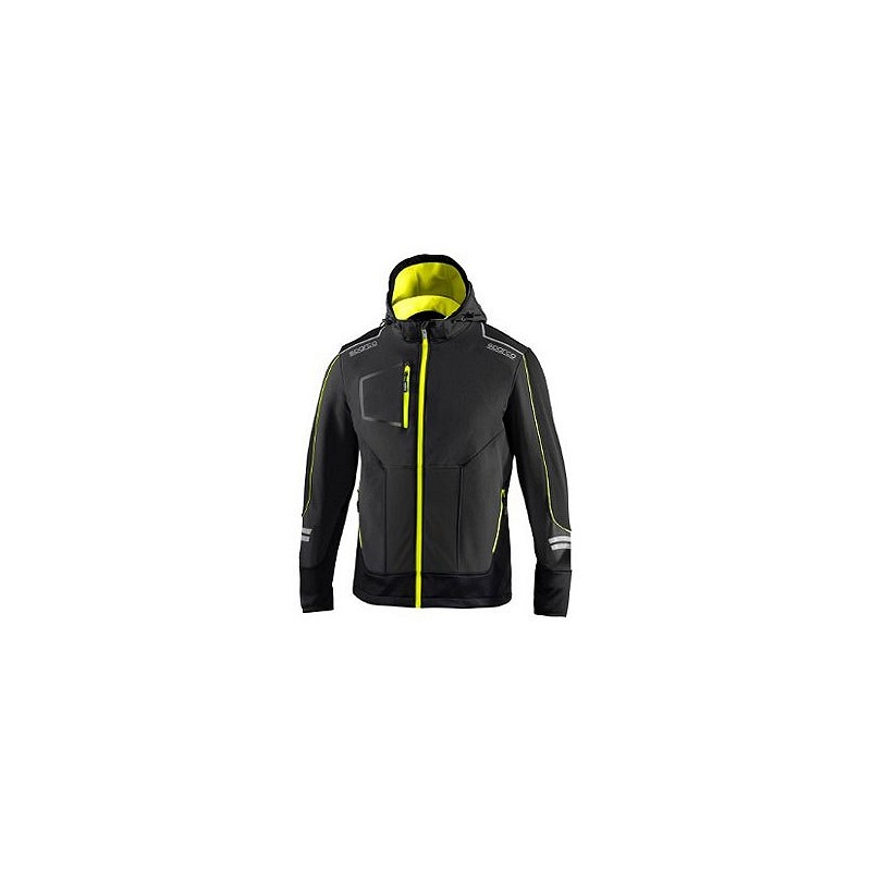 Compra Chaqueta tech softshell gris /amarillo fluor talla m SPARCO 02412GSGFM al mejor precio