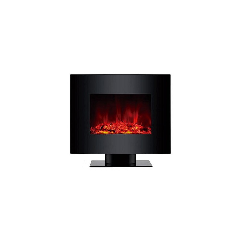 Compra Chimenea electrica con pie frontal curvo 2000w negro PURLINE CHE-340 al mejor precio