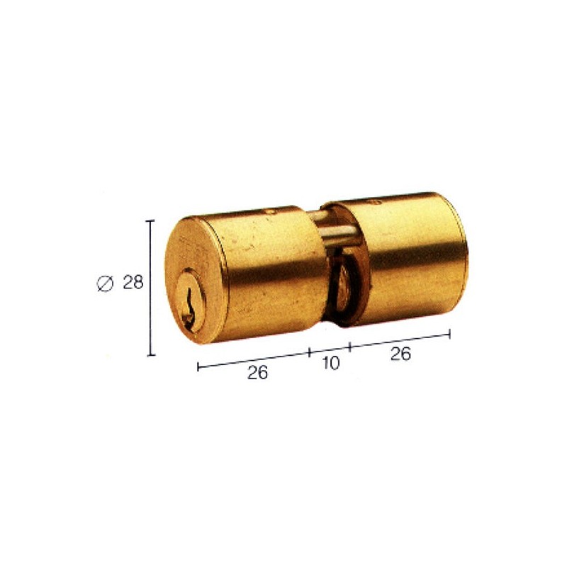 Compra Cilindro y5 redondo ø28mm 31-31 laton, 3 llaves TESA 500000LT al mejor precio