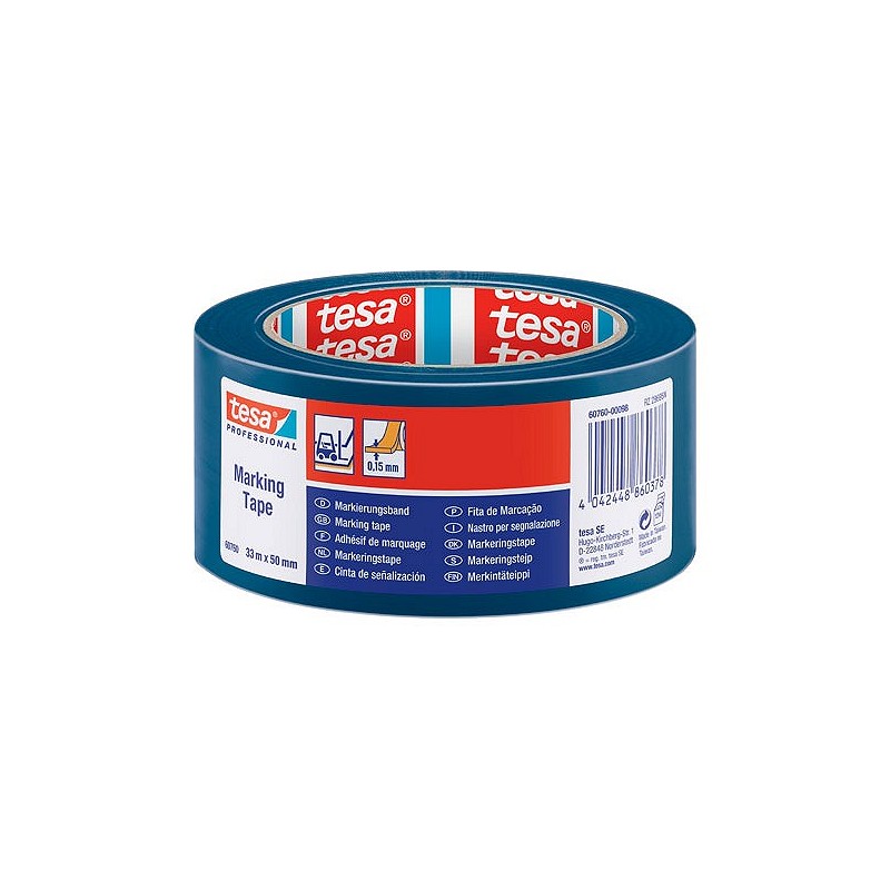 Compra Cinta adhesiva señalizacion temporal azul 33 m x 50 mm TESA TAPE 60760-00098-15 al mejor precio