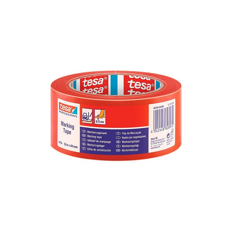 Compra Cinta adhesiva señalizacion temporal rojo 33 m x 50 mm TESA TAPE 60760-00096-15 al mejor precio