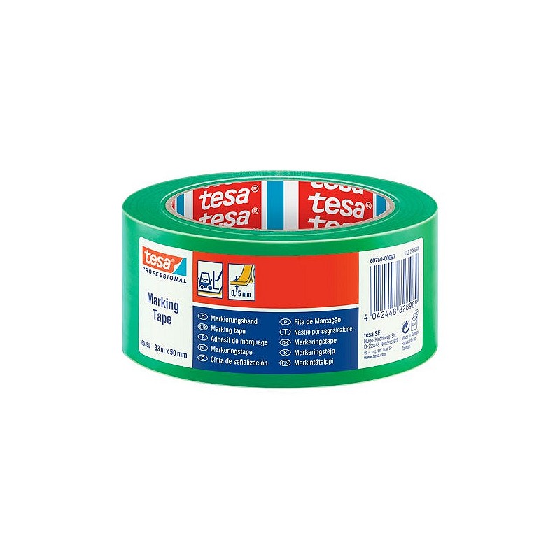 Compra Cinta adhesiva señalizacion temporal verde 33 m x 50 mm TESA TAPE 60760-00097-15 al mejor precio