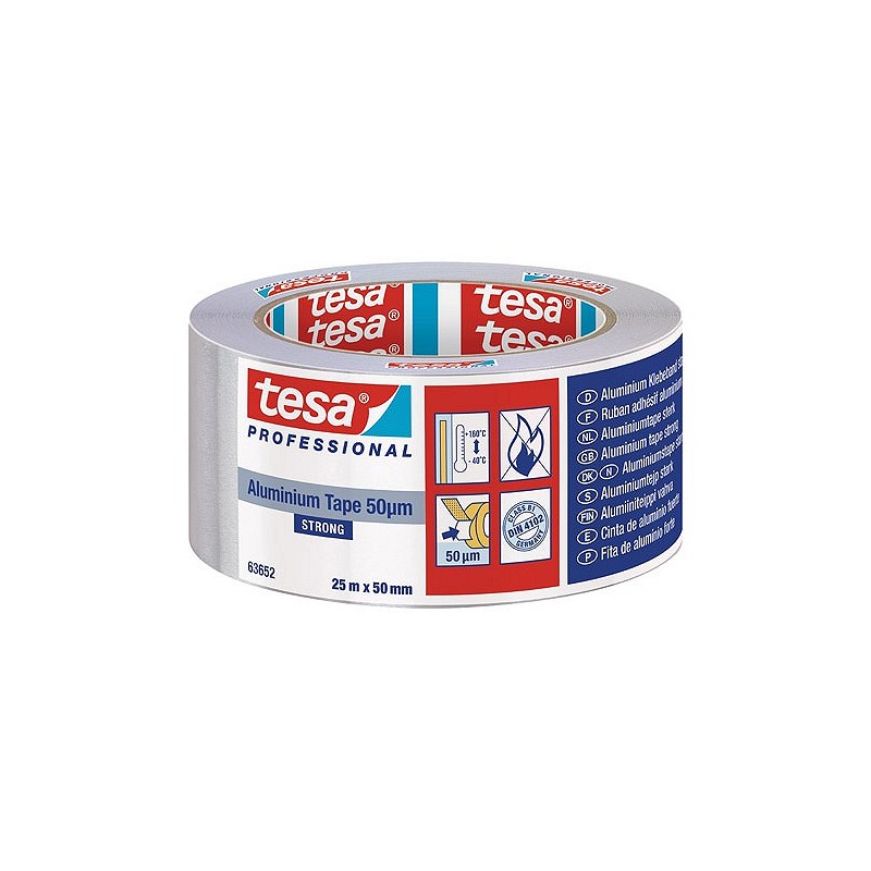 Compra Cinta aluminio 50 micras 25 m x 50 mm TESA TAPE 63652-00001-00 al mejor precio