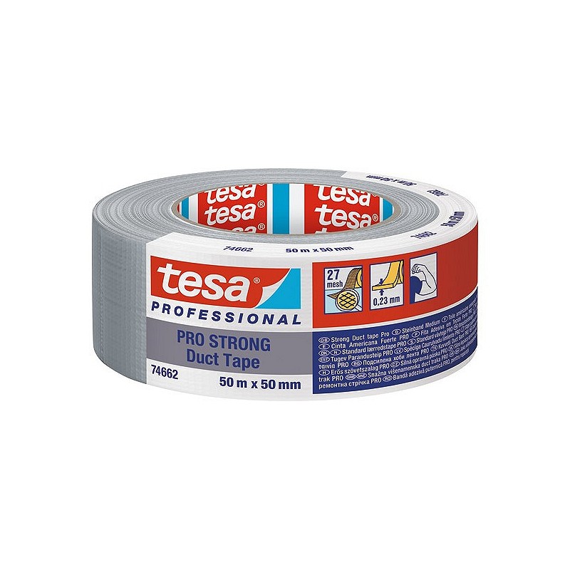 Compra Cinta americana pro fuerte 50 m x 50 mm gris TESA TAPE 74662-00003-01 al mejor precio