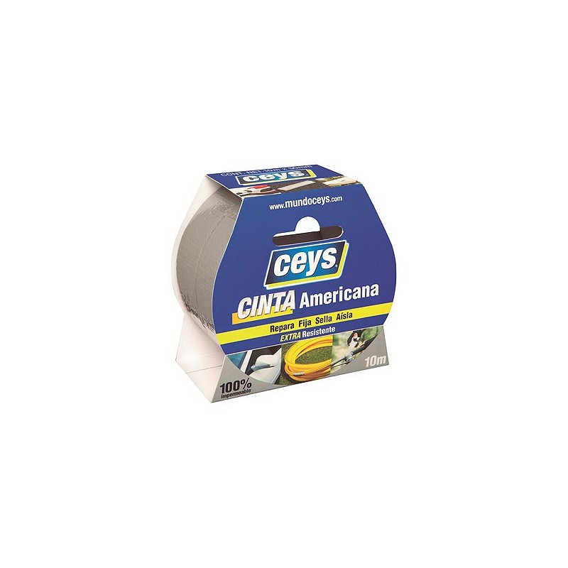 Compra Cinta americana tackceys plata 10 m x 50 mm CEYS 507602 al mejor precio