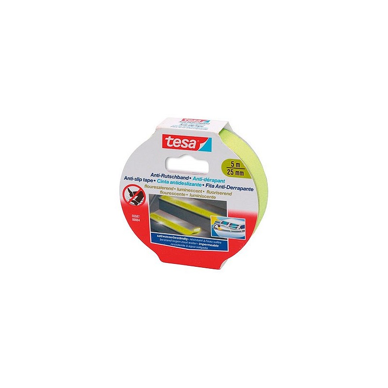 Compra CINTA ANTIDESLIZANTE ANTI-SLIP 5 M X 25 MM FLUORESCENTE TESA TAPE 55580-00001-11 al mejor precio