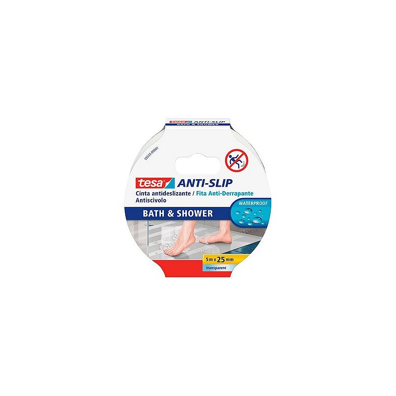 Compra Cinta antideslizante baño anti-slip transparente 5 m x 25 mm TESA TAPE 55533-00001-11 al mejor precio