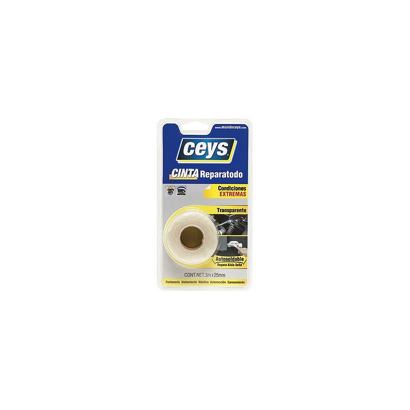 Compra Cinta autosoldable reparatodo silicona 3 m x 25 mm transparente CEYS 507803 al mejor precio