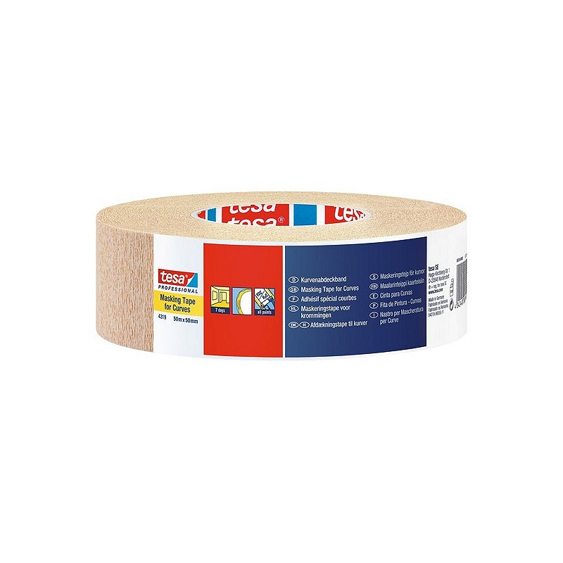 Compra Cinta de pintor interior para curvas 50 m x 50 mm TESA TAPE 04319-00042-00 al mejor precio