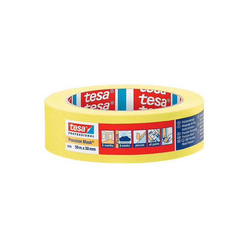 Compra Cinta de pintor interior precision amarilla 50 m x 30 mm TESA TAPE 04334-00002-00 al mejor precio