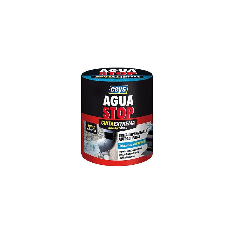 Compra Cinta reparacion instantanea aguastop 10 cm x 1,5 m negro CEYS 902809 al mejor precio