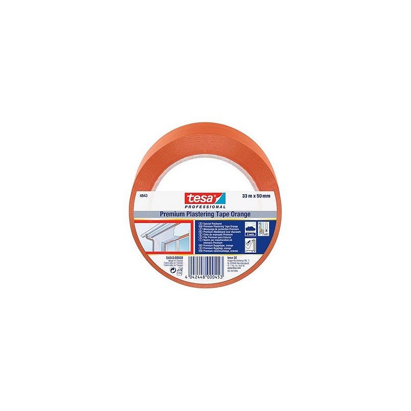 Compra Cinta de revoco premium 50 mm x 33 m naranja TESA TAPE 04843-00000-16 al mejor precio