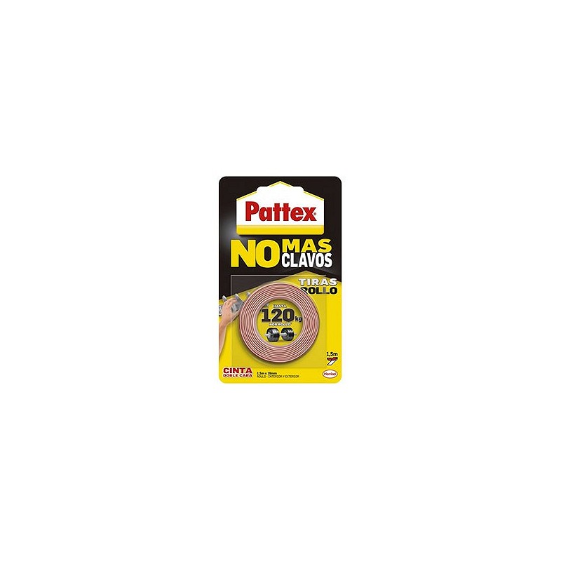 Compra Cinta doble cara no mas clavos 19 mm x 1,5 m PATTEX 1403701 al mejor precio