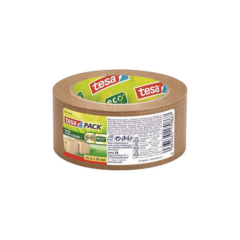 Compra Cinta embalar ecologica ultra strong papel reforzado 25 m x 50 mm TESA TAPE 56000-00000-00 al mejor precio