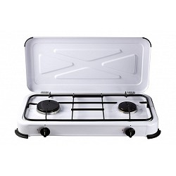 Compra COCINA A GAS 2 FUEGOS PORTATIL CON TAPA 580X330X90 MM 1,4/1,2 KW VIVAHOGAR VH99260 al mejor precio