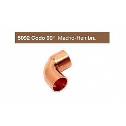 Codo 90º macho-hembra cobre...