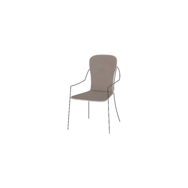 Compra Cojin asiento con respaldo algodon/poliester taupe QFPLUS 986745 al mejor precio