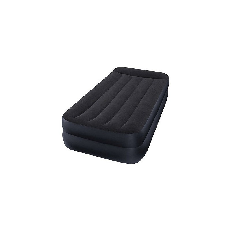 Compra Colchon cama hinchable individual fiber tech 99x191x42 cm más inflador electrico INTEX 64122 al mejor precio