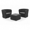 Compra Conjunto ratan resina 2 sillones+mesa set nova tete a tete grafito SHAF 55386 al mejor precio