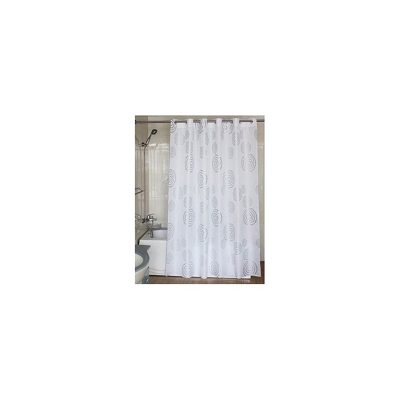 Compra Cortina baño poliester espiral plata 180 x 200 cm DINTEX 2959 al mejor precio