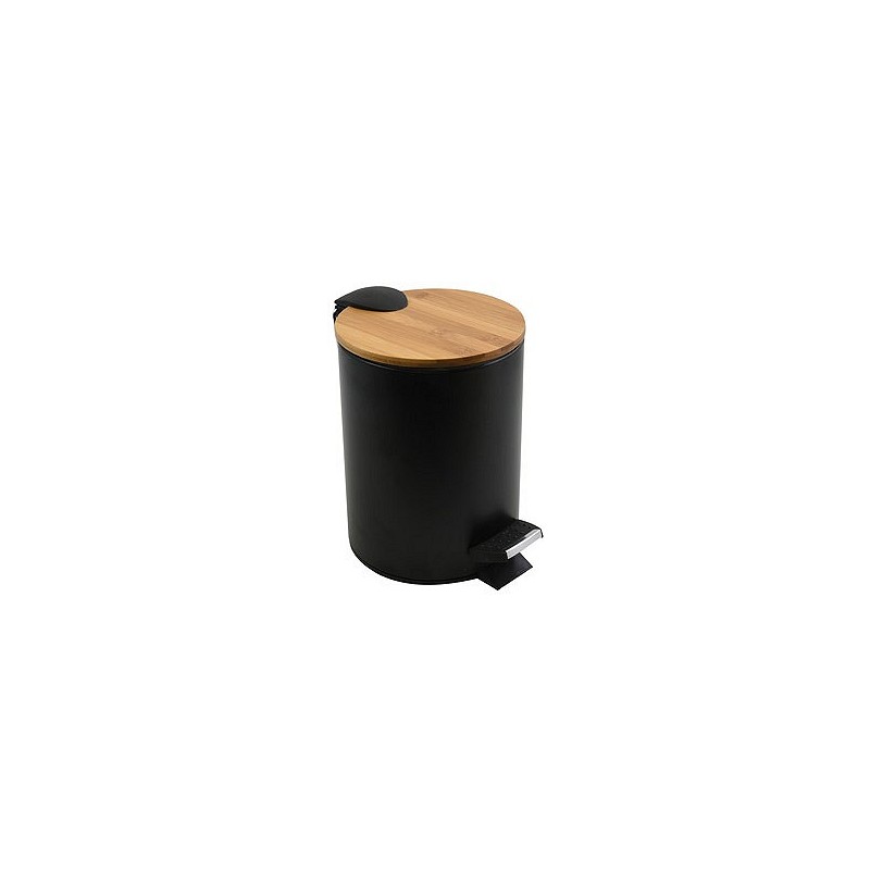 Compra Cubo baño con pedal negro bambu 3 l SPIRELLA 2020919 al mejor precio