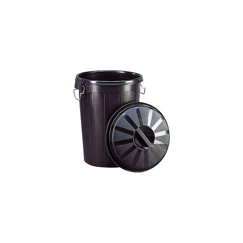 Compra Cubo indutrial plastico negro con tapa 50 l DENOX 13250 al mejor precio