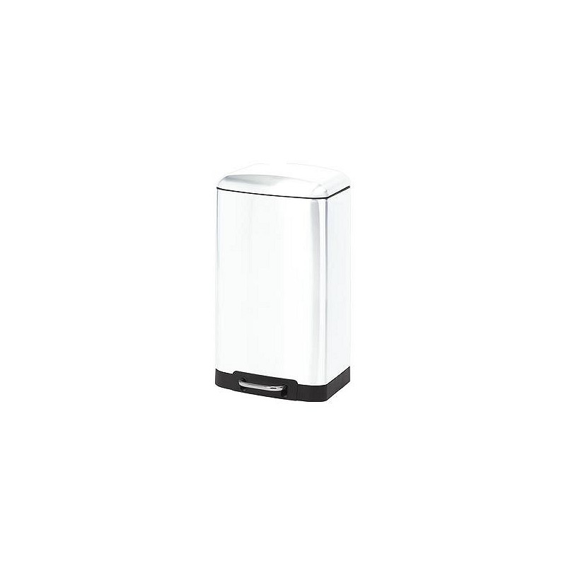 Compra Cubo pedal rectangular metalico blanco 20 l DUETT 998020 500 al mejor precio