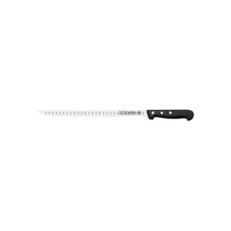 Compra Cuchillo jamonero alveolado 24 cm 3 CLAVELES 947 al mejor precio