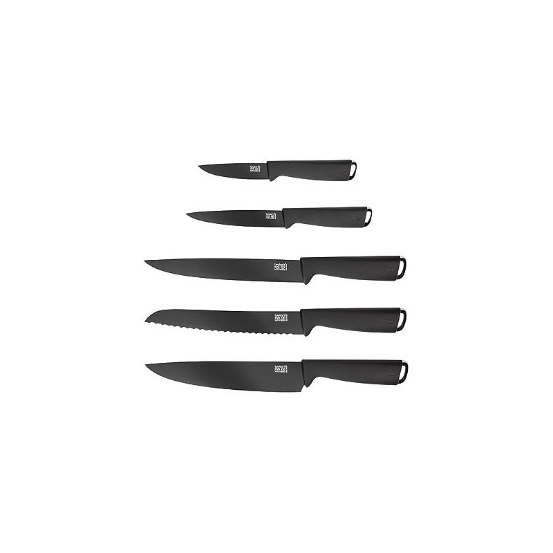 Compra Cuchillos cocina set 5 uds negro NON LOR177 al mejor precio