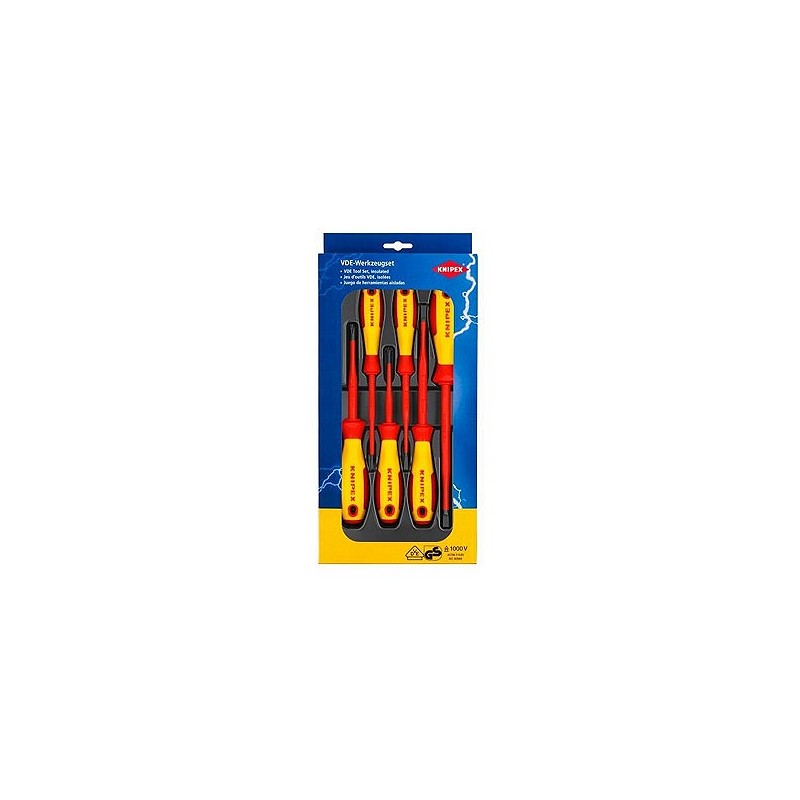 Compra Destornillador aislado 1000 v jgo 6 pzs philips y plano KNIPEX 00 20 12 V02 al mejor precio