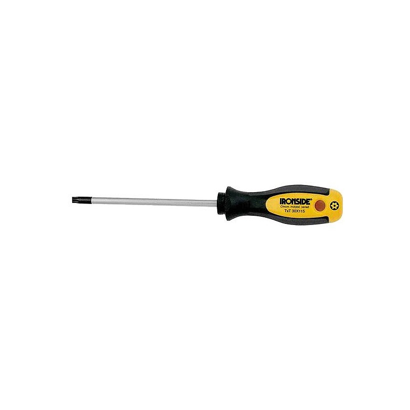 Compra Destornillador boca torx tamper 10 x 100 mm mango bimateria, varilla: cromo molibdeno vanadio IRONSIDE 120061 al mejor precio