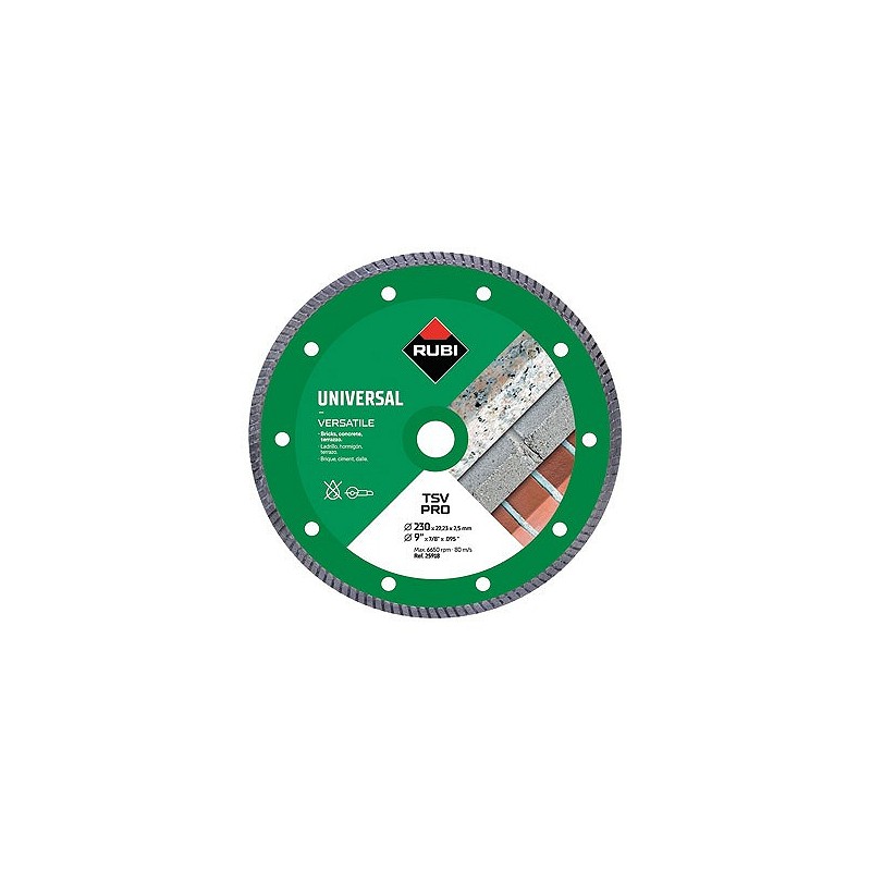 Compra Disco corte g.obra 230 mm diam basic line t230-bl rubi RUBI 25918 al mejor precio