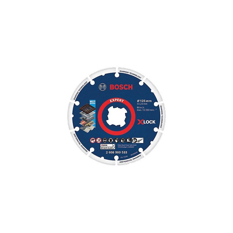 Compra Disco diamante segmentado x-lock expert diámetro 125 mm BOSCH PROFESIONAL 2608900533 al mejor precio