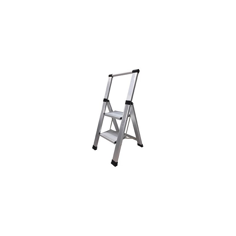 Compra Escalera aluminio domestica peldaño super ancho 2 peldaños HOMELUX 710030 al mejor precio