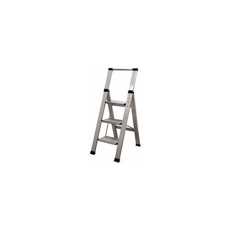 Compra Escalera aluminio domestica peldaño super ancho 3 peldaños HOMELUX 710026 al mejor precio