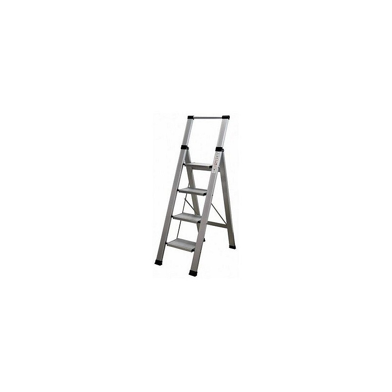 Compra Escalera aluminio domestica peldaño super ancho 4 peldaños HOMELUX 710027 al mejor precio