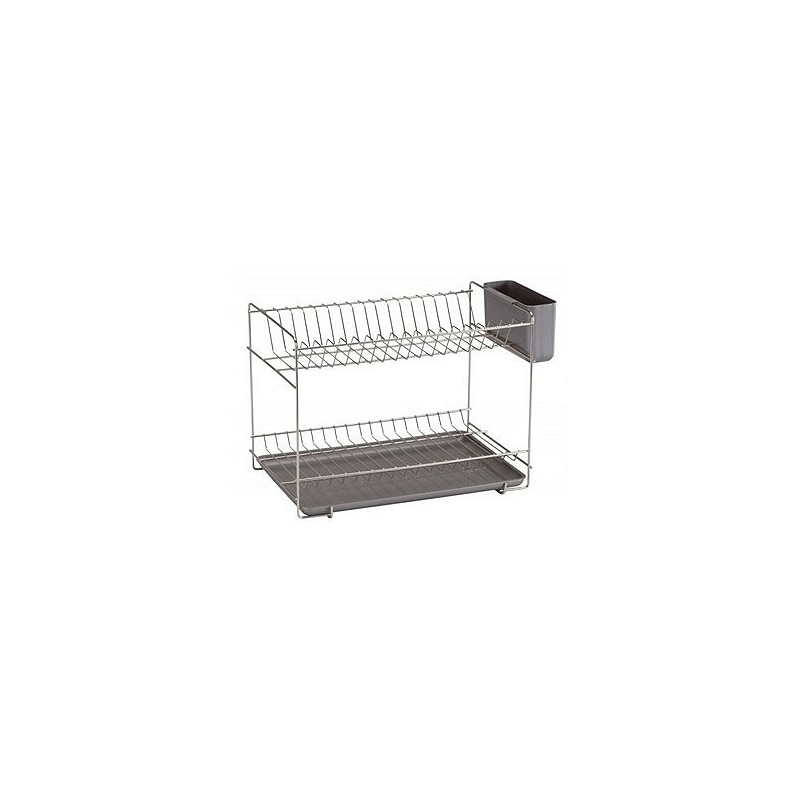 Compra Escurreplatos inox 18/8 pequeño gris SAUVIC 90985 al mejor precio