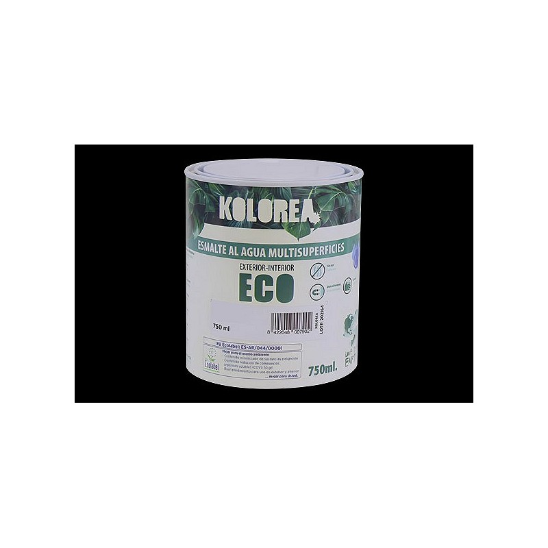 Compra Esmalte al agua eco satinado 750 ml negro KOLOREA KES-02-750ML/06134 al mejor precio