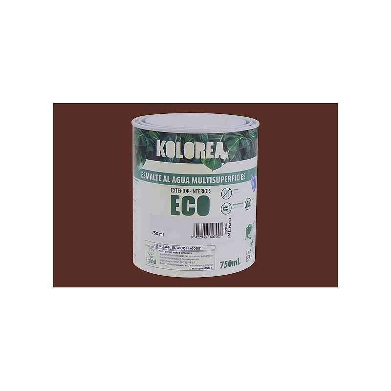 Compra Esmalte al agua eco satinado 750 ml tabaco KOLOREA KES-03-750ML/06136 al mejor precio