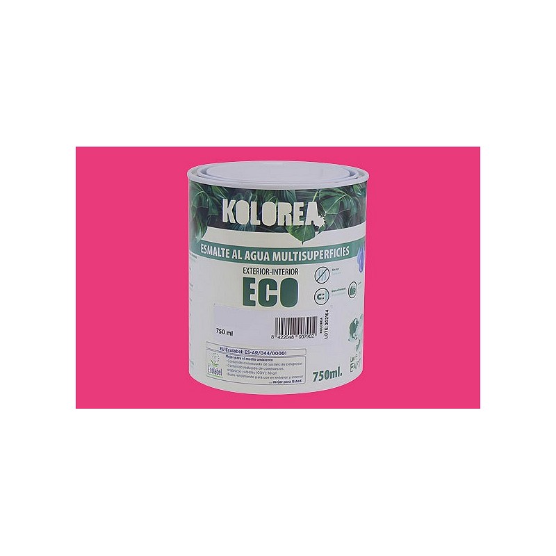 Compra Esmalte al agua eco satinado 750 ml fucsia KOLOREA KES-13-750ML/06156 al mejor precio