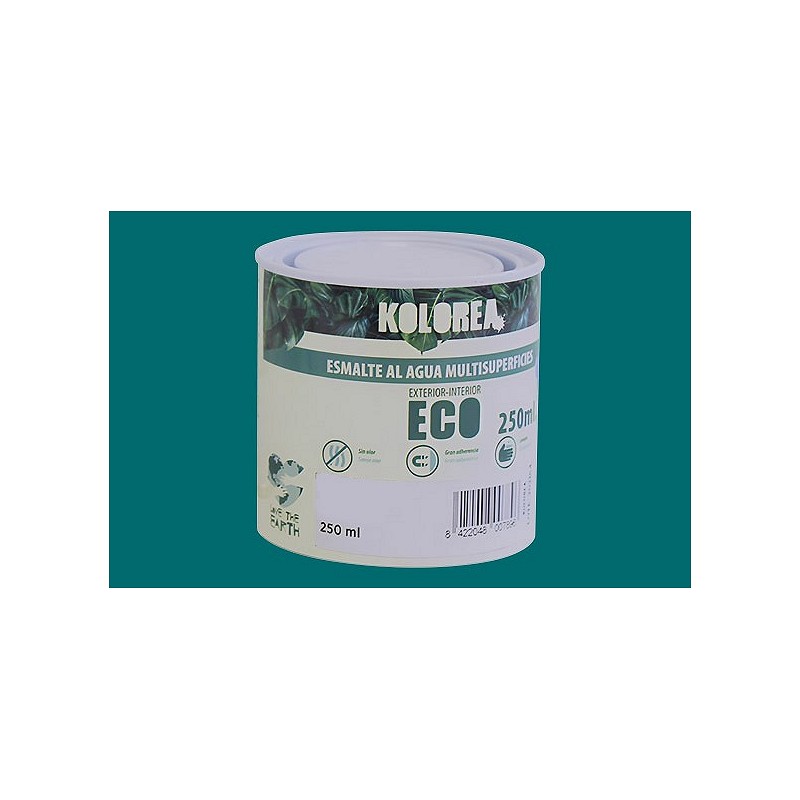 Compra Esmalte al agua eco satinado 250 ml verde jade KOLOREA KES-16-250ML/06163 al mejor precio